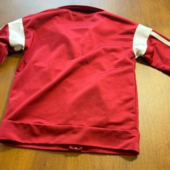 Adidas Kids Red & White Track Jacket size 6 - Picture 2 of 8